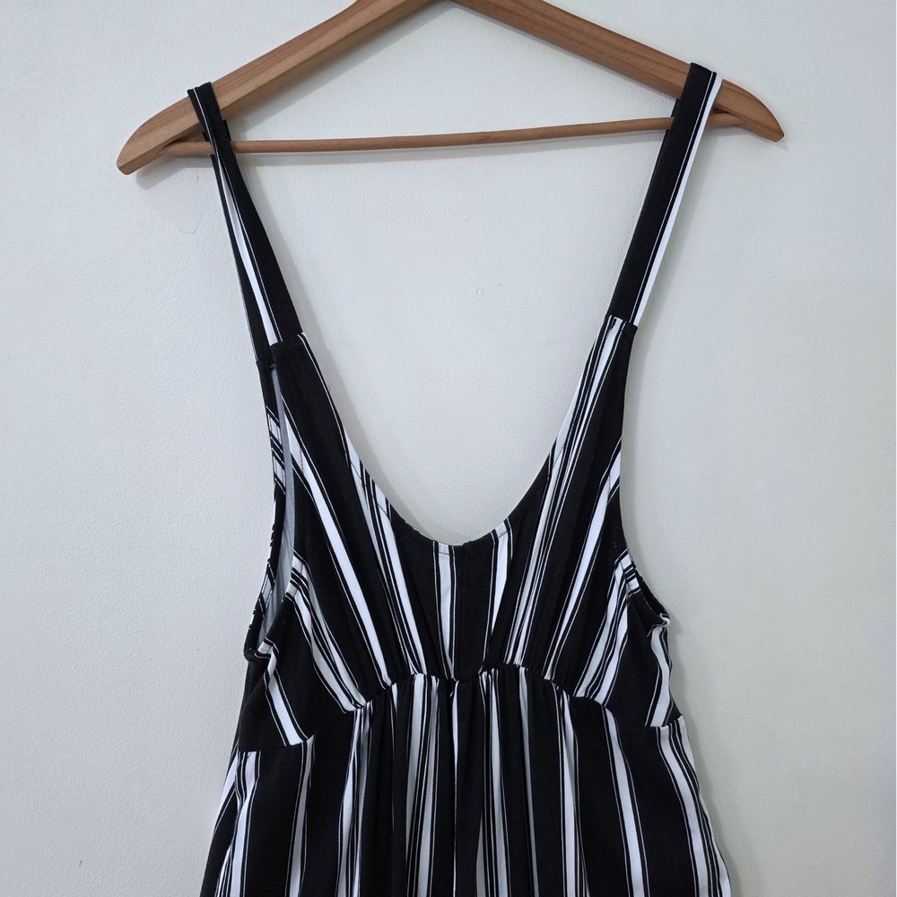 Wild Fable Wide Leg Striped Jumpsuit Sz M‎ Suspender Overall Twee Whimsy Boho - Picture 7 of 14